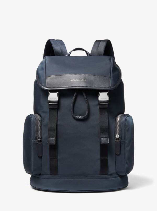 Panske Batohy Michael Kors Hudson Logo Nylon Gabardine Námornícka Modrá - Tasky Michael Kors Outlet | QONLJ-3916